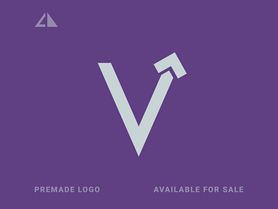 V + Arrow Logo arrow branding design flat geometric design icon letter logo logo minimal monogram v logo