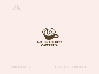 authentic city cafetaria logo branding cafeteria coffee design geometric design geometry icon logo minimal