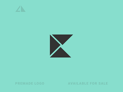 K Logo branding design flat geometric design geometry icon letter logo logo minimal monogram