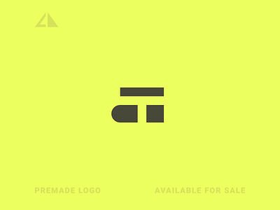 d + i Logo branding design flat geometric design geometry icon letter logo logo minimal monogram