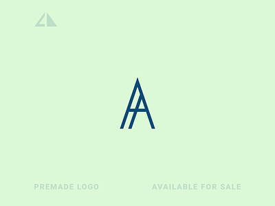 A + A Logo aa logo branding design flat geometric design geometry icon letter logo logo minimal monogram logo