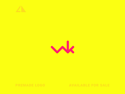wk Logo branding design geometric design icon letter logo logo minimal monogram monogram logo wk logo