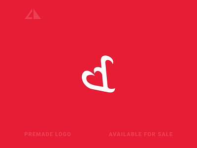 Heart + d Logo branding d logo geometric design geometry heart heart logo icon letter logo logo minimal monogram