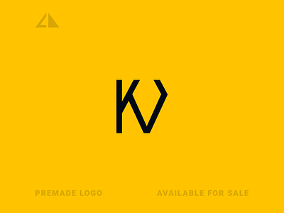 KV Monogram Logo branding design flat geometric design geometry icon kv logo letter logo logo minimal monogram monogram logo