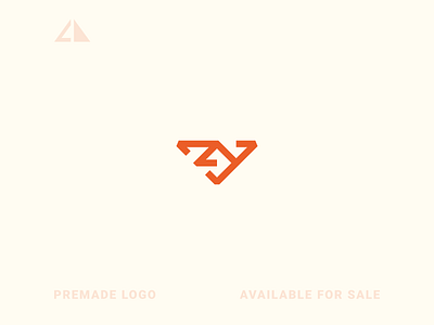 ZY Monogram Logo branding design flat geometric design geometry icon logo minimal monogram monogram logo zy monogram