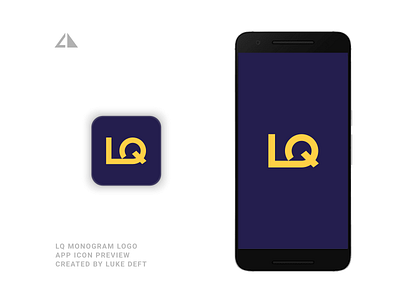 LQ Monogram Logo App app branding design flat geometric design icon letter logo logo lq monogram minimal monogram monogram logo