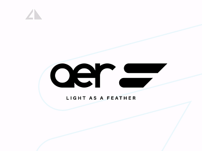 aer - light as a feather aer branding design flat icon logo minimal teach brand vector