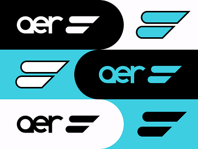 aer - colors aer branding design flat geometry icon logo minimal vector