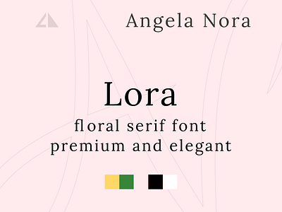 Angela Nora - branding angela nora branding design flat geometry icon logo minimal vector