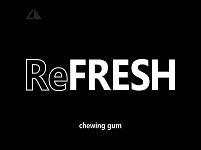 ReFRESH - a chewing gum branding chewing gum logo