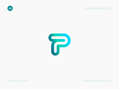 P Monogram Logo branding design flat icon logo minimal p monogram vector