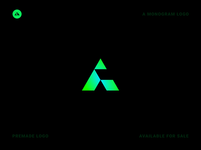 A Monogram Logo a monogram logo branding design flat geometry icon logo minimal vector