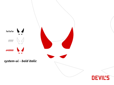 Devil's - font and colors branding design devils flat geometry icon logo minimal vector