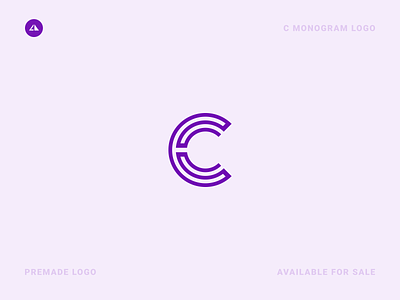 C Monogram Logo branding c monogram logo design flat geometry icon logo minimal