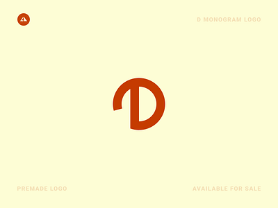 D Monogram Logo branding d logo d monogram logo design flat icon letter d logo minimal