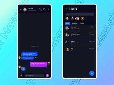 Message app - Direct Messaging Daily UI 013 app app design chatting dailyui dailyui 013 dailyuichallenge message app messages messaging minimal ui ux