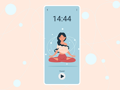 Countdown timer - DailyUI 014 014 app app ui countdown countdown timer dailyui meditation minimal timer ui