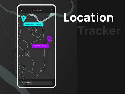Location Tracker app dailyui dailyuichallenge design location map minimal mobile tracker tracking