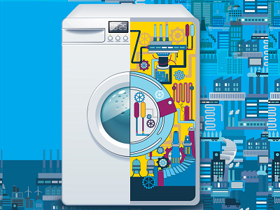 washing machine art artwork branding design doodle doodles graphic design illustration illustrator logo typography ui ux vector
