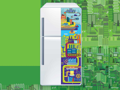 Refrigerator 3d animation art artwork branding design doodle doodles graphic design illustration illustrator logo motion graphics typography ui ux vector