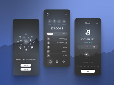 Сrypto wallet app app figma presentation ui ux