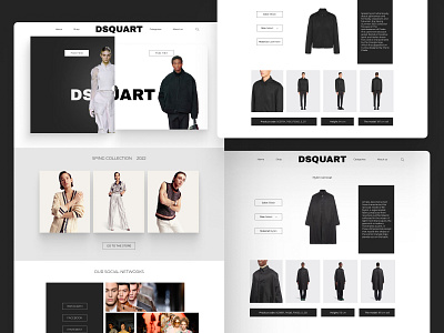 fashion shop concept design figma presentation ui ux web