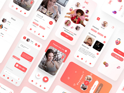 Dating app kit app dating design figma mobile presentation ui ux