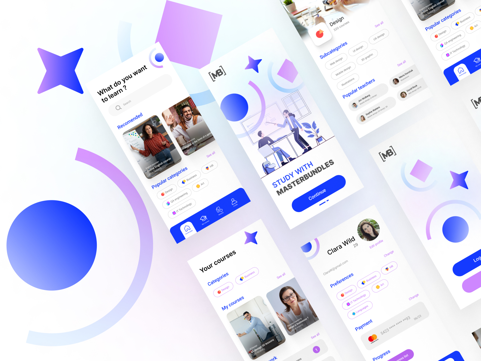 Online courses App UI kit by Illya Lototskiy on Dribbble