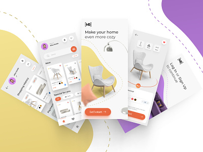 Furniture App app design ecomerce figma furniture mobile ui ux