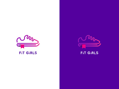 Fit Girls Logo Concept 1 book fitness logo run sneaker