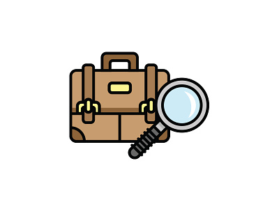 Job Search briefcase business icon job