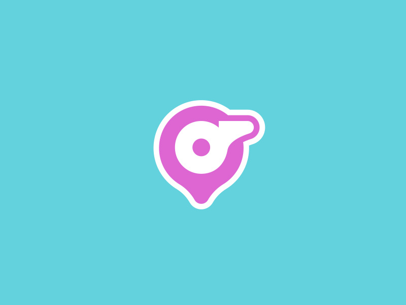 Logo Concept v2 app logo pindrop whistle