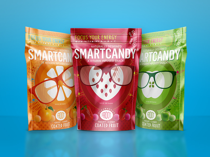 Smartcandy 3.5oz Packs fruit icon packaging candy smart