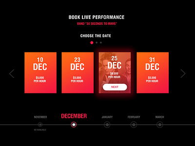 Booking Process booking music tickets ui ux web