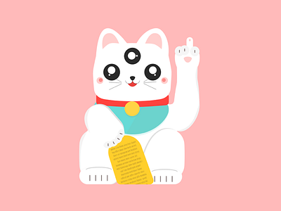 Maneki-neko | Illustration business cat cat illustration chinese clean dashboard illustration maneki neko manekineko marketing stat vector