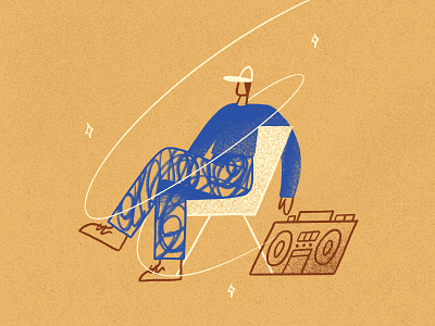 Radio character illustration inktober radio