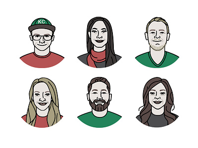 Christmas Faces avatar faces illustration people