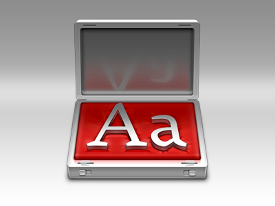 Fontcase 2 baumann brief case epic font icon laurent mac metal set type