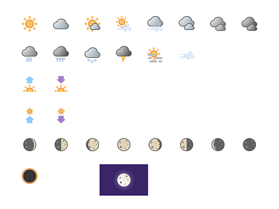 Weather App Icon Set