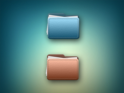 Folders folders icons leather photoshop