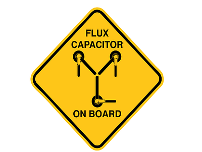 Flux Capacitor On Board backtothefuture flat fluxcapacitor graphic design illustration