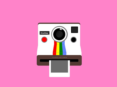 Polaroid Land Camera - OneStep - Retro - VIntage 80s camera illustration instant camera onestep polaroid retro sketch vintage