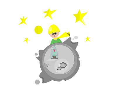 The Little Prince 2d asteroid aviator blonde boy children children art fighter flower illustration kid kids illustration life lost love planet space stars story ww2