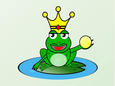 The Frog Prince 2d art animal children children art crown frog gold grimm illustration kids kids app kingdom prince story story book transform