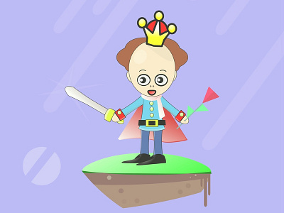 Game Character - Kenny arcade cartoon character concept cool exploring figure final fuse flower funny ground illustration kingdom moon planet poster prince print space sword