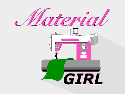 Material Girl 2d 80s 80s style fashion funny funny signs illustration italian madonna pop pop art pop culture poster print retro sewing machine vintage