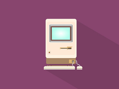 Macintosh 512K 128 2d 512 80s apple apple computer apple design computer illustration mac macintosh pc personal computer retro steve jobs vintage