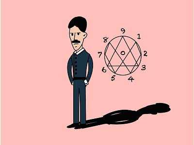 Nikola Tesla croatia genius illustration numbers science tesla univers