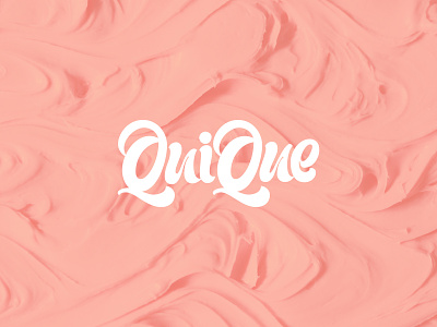 QuiQue lettering logo custom lettering design hand lettering lettering logo logo designer logotype typography vector wordmark
