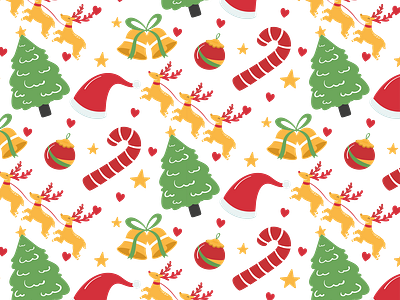 Christmas Pattern - The classic Xmas pattern background christmas pattern decoration fabric fabric pattern graphic design pattern design patternmaking repeat pattern seamless seamless pattern surface pattern design textile textile pattern textile print